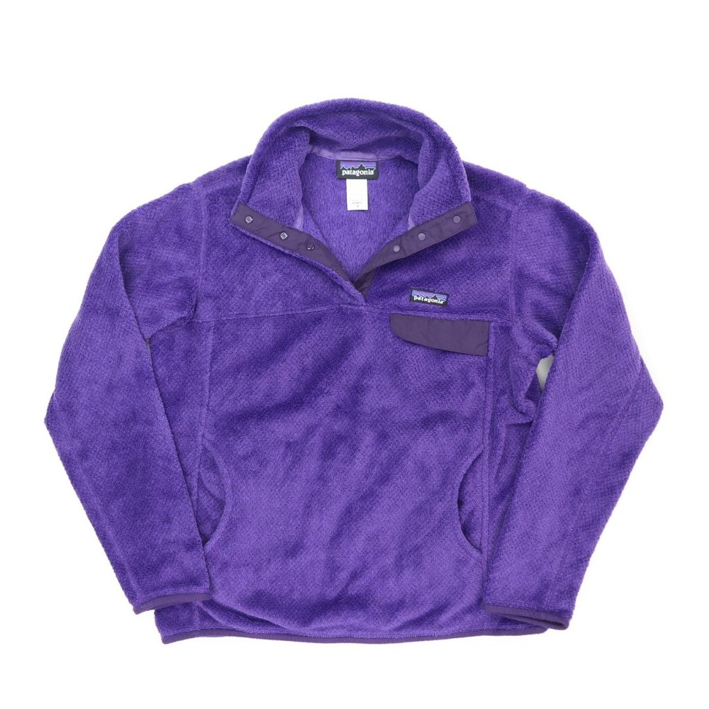 Patagonia Re-Tool Women Medium 1/4 Snap-T Fleece Jacket Purple